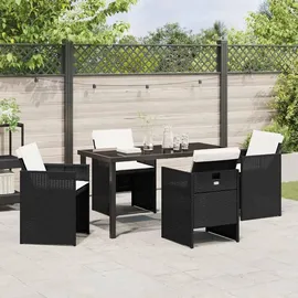 vidaXL Garten Essgruppe 5-tlg. Schwarz