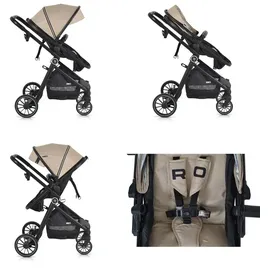 Moni Kombikinderwagen 2 in 1 Rio 22 kg umbaubar Fußabdeckung klappbar Korb Gurt beige