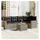 vidaXL Garten-Lounge-Set 6-tlg. hellgrau Polyrattan