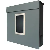 V2Aox Briefkasten mit Zeitungsfach Postkasten Modern mit Sichtfenster Zeitungsrolle