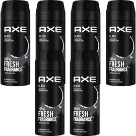Axe Black Deodorant Bodyspray 6 x 150 ml