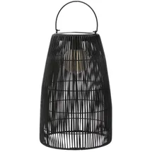 MARELIDA LED Solar Laterne/Hängeleuchte Rattanoptik Solarleuchte schwarz
