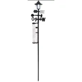 Solar-Wetterstation 5 in 1 Flame Thermometer Regenmesser Windmesser Solarlaterne