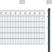 Arvotec Doppelstabmattenzaun »EXCLUSIVE 120 zum Einbetonieren "Karo" mit Zierleiste«, Zaunhöhe 120 cm, Zaunlänge 2 - 60 m 68233539-0 anthrazit H/L: 120 cm x 28 m