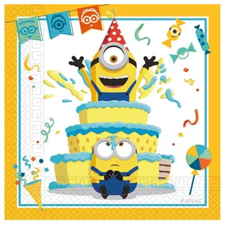 Procos Folat 92136P Servietten Minions 33x33cm-20 Stück Multicolor