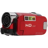 Video Camera Camcorder Full HD 1080P 48MP 4K 2.7 270 Grad drehbare Bildschirm Videokamera mit USB-Schnittstelle Vlogging Camera für Das Aufnehmen von Videos (Rot)