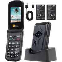 AGM M10 Robustes Klapphandy, IP68 Wasserdicht & Stoßfest (MIL-STD-810H), Mobiltelefon mit 2 Akkus & SOS-Taste, Fokus auf Anrufe & SMS, Handy ohne Internet & Schnickschnack