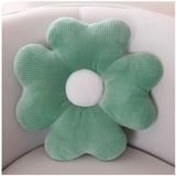 LANFIRE Blumen-Überwurfkissen, Sitzkissen, Bodenkissen, Blumenform, Bett, Sofa, Stuhl, Überwurfkissen (50 * 50 cm, Green 1)