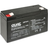 QuatPower Blei-Akkumulator LB10-6, 6 V-/10 Ah (1 Stk., 10000 mAh, Akku), Akku Ladegerät