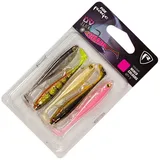 Fox Rage Slick Shad Mixed UV Colour Pack - 5 Gummifische, Länge:7cm