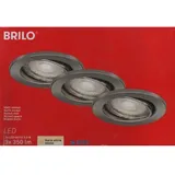 Briloner Einbauleuchte 3er Pack rund chrom matt