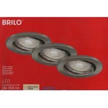 Briloner Einbauleuchte 3er Pack rund chrom matt