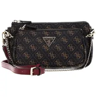GUESS Bodybag Noelle Double Pouch Umhängetaschen Braun Damen