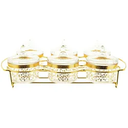 13 Teiliger Snack-Set Servierschalen für Snacks mit goldenen und silbernen Details