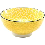 CreaTable 4er Set CreaTable Müslischale Mediterran 440 ml Steinzeug Gelb Curry