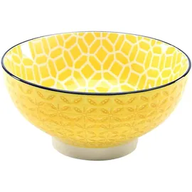 CreaTable 4er-Set CreaTable Müslischale Mediterran 440 ml Steinzeug Gelb Curry