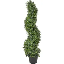 Beliani Kunstpflanze BUXUS SPIRAL TREE 98 cm Grün,