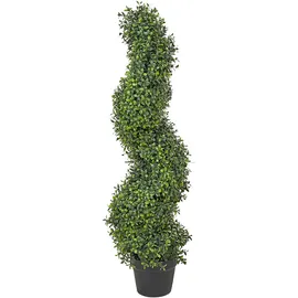 Beliani Kunstpflanze BUXUS SPIRAL TREE 98 cm Grün,