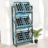 DanDiBo Ambiente DanDiBo Bierkistenregal Schwarz Metall Stehend 96563 Getränkekistenhalter 71 cm Küchen, Küchenmöbel, Küchenregale