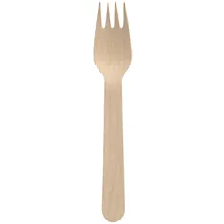 Papstar 1000 Gabeln Holz `pure` 16 cm