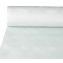 Papstar Papiertischtuch mit Damastprägung 50 m x 0,8 m weiss