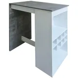 Hti-Living Küchenbar Lisa 50 x 110 x 104 cm Beton/Weiß
