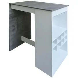Hti-Living Küchenbar Lisa 50 x 110 x 104 cm Beton/Weiß