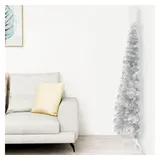 vidaXL Künstlicher Halb-Weihnachtsbaum Silbern 240 cm