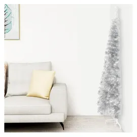 vidaXL Künstlicher Halb-Weihnachtsbaum Silbern 240 cm