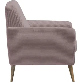 exxpo - sofa fashion Sessel EXXPO - SOFA FASHION "Samso, Loungesessel", braun (old rose), B:82cm H:87cm T:80cm, 100% PES, Sessel, Sessel, elegant und bequem, aktueller Cord Bezug