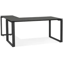 Kadima Design Eckschreibtisch L-Form | 170x160 cm | modern ergonomisch Computertisch | schwarz | Büroschreibtisch