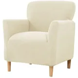 Stretch Sesselbezug Sesselhusse Bankettsessel-Schonbezüge, Clubsessel Sessel Bezug, Sesselschoner mit Armlehne Sitzbezug,Beige - Beige