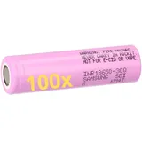Samsung 100x Samsung INR 18650 30Q Akkus 3,7V Li-Ion 3000 mAh 15A