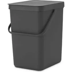 Sort & Go Korb zur Abfalltrennung 25 l grau