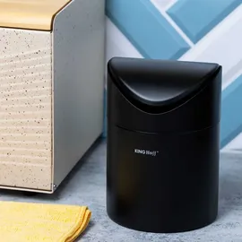 Kinghoff Stahl-Mini-Abfalleimer Kinghoff Kh-1813 Für Den Tisch - Schwarz
