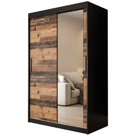 möbel kryspol Schwebetürenschrank OLD STYLE T2 120 x 200 x 62 cm Schwarz