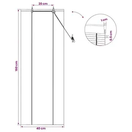 vidaXL Bambusrollo 40 x 160 cm Braun