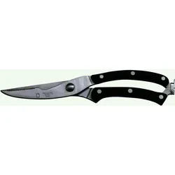 METRO Professional Geflügelschere, 13.2 cm, ohne Kropf, Sicherheitsverschluss, silber / schwarz