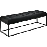 pro.tec Sitzbank Salta Metall 120x40x38 cm Schwarz