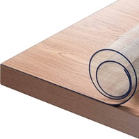 Woltu Tischdecke (1-tlg), 2 mm Wasserdicht Durchsichtige Tischfolie aus PVC weiß 70 cm x 110 cm