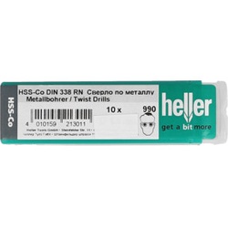 Heller HSS-Co Cobalt-Edelstahlbohrer DIN 338 RN, CYL, Durchmesser 3,8 x 43/75 mm