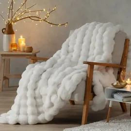 Star Home Textil Cosy Kuscheldecke 150 x 200 cm Beige/Weiß