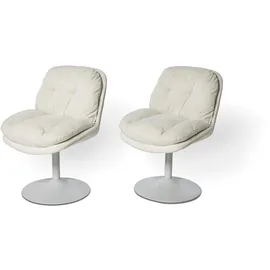 Jahnke Schalenstuhl KISS TWIST DUO Polyester weiß 2er Set