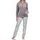 normann Damen Hausanzug Homewear aus Coralfleece im Animal Look, Farbe:braun, Größe:48/50 - 48-50