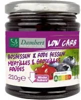 Damhert Tagatesse Confiture myrtilles/groseille rouges Crème 210 g