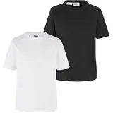 URBAN CLASSICS Organic Basic Kurzarm-T-Shirt 2 Einheiten White / Black 122-128 cm