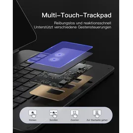 Inateck Magic Keyboard für iPad 10 (10,9 Zoll) und 11 (11 Generation) Schwarz