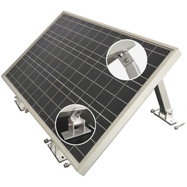 EnjoySolar enjoy solar Aluminium verstellbare Halterung mit Neigungswinkel 10° -30° für Solarpanel Solarmodul, geeignet für alle Modulbreite (inkl. Schrauben und Muttern)