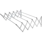 Levitantes Ausziehbarer Wäscheständer aus weißem Epoxidharz, 120 cm, ideal zum Trocknen von Kleidung in Engen Räumen und zur Optimierung von Hängebereichen.