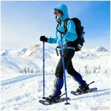 vidaXL 3 in 1 Schneeschuhe Blau L